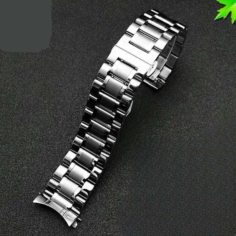 Bracelet montre acier vintage fond noir