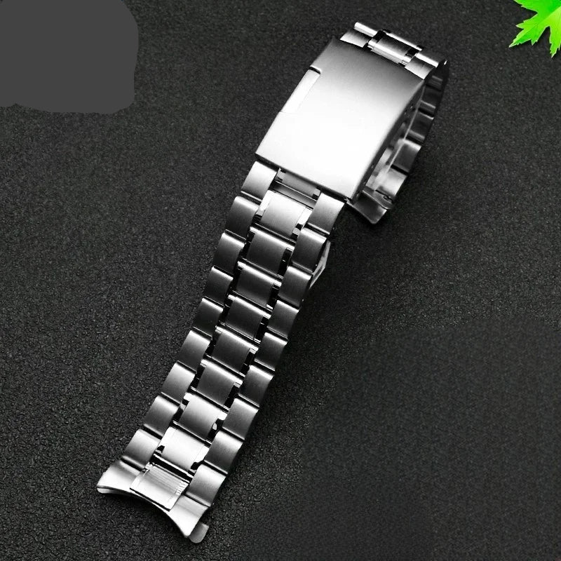 Bracelet montre acier vintage gris