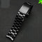 Bracelet montre acier vintage noir mat