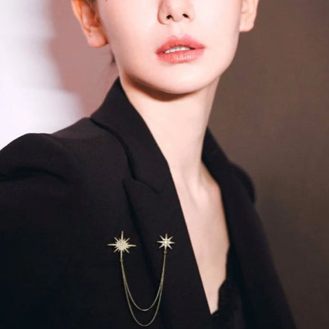 Broche vintage étoile femme