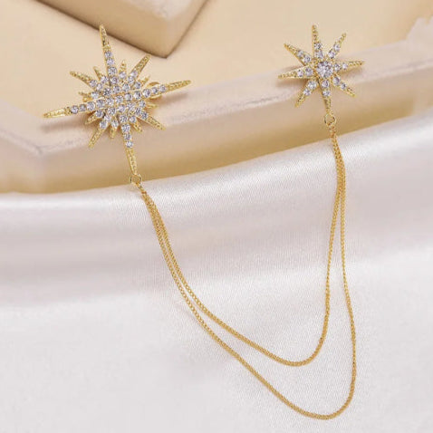 Broche vintage étoile satin