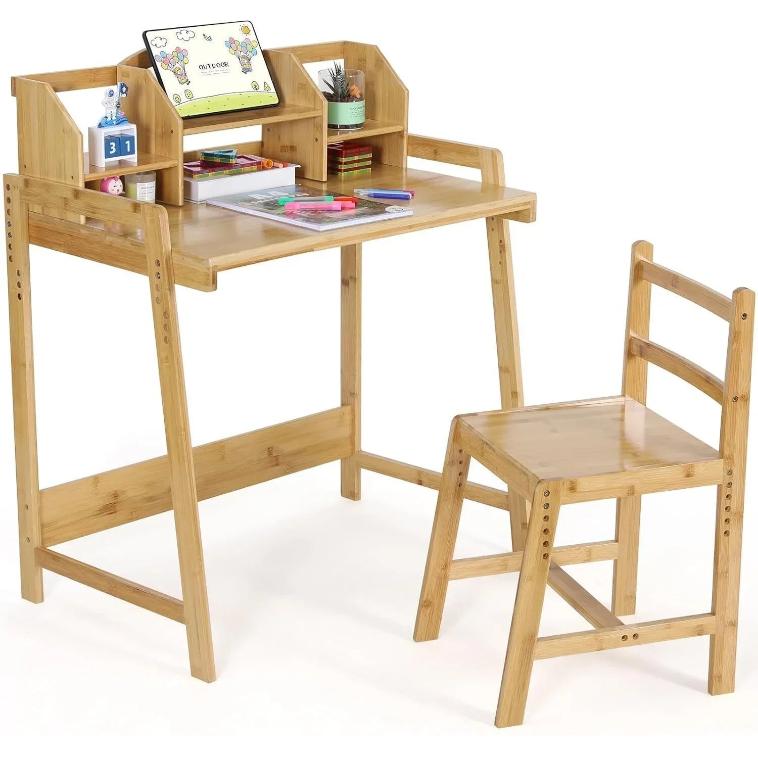 Bureau enfant vintage fond blanc
