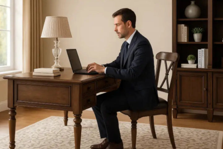 Bureau vintage en bois homme