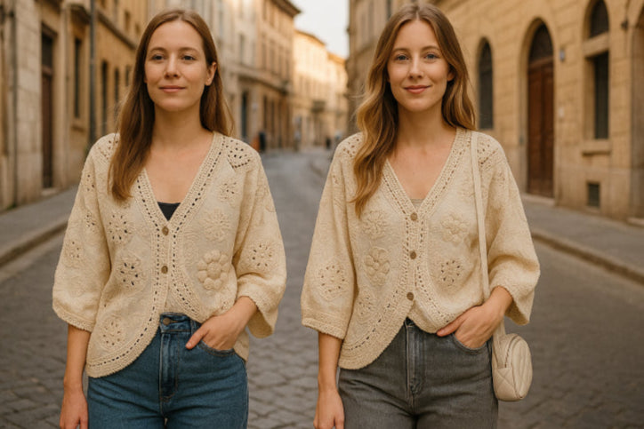 Cardigan vintage filles