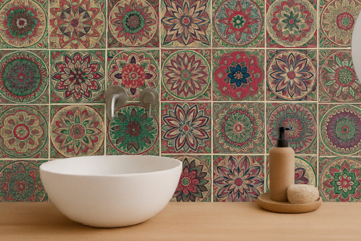 Carrelage vintage cuisine beige