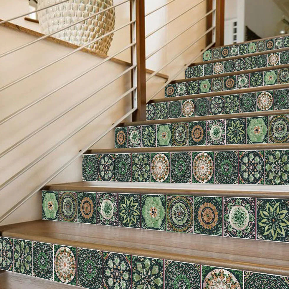 Carrelage vintage cuisine escalier