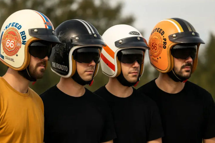 Casque café racer vintage amis