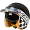 Casque café racer vintage noir race