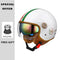 Casque moto jet vintage blanc