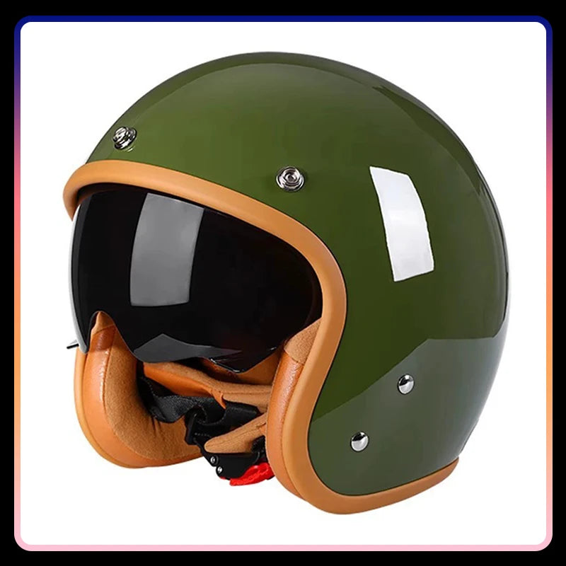 Casque moto rétro