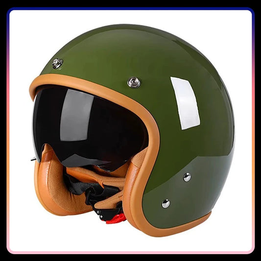 Casque moto rétro