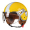 Casque moto vintage jaune