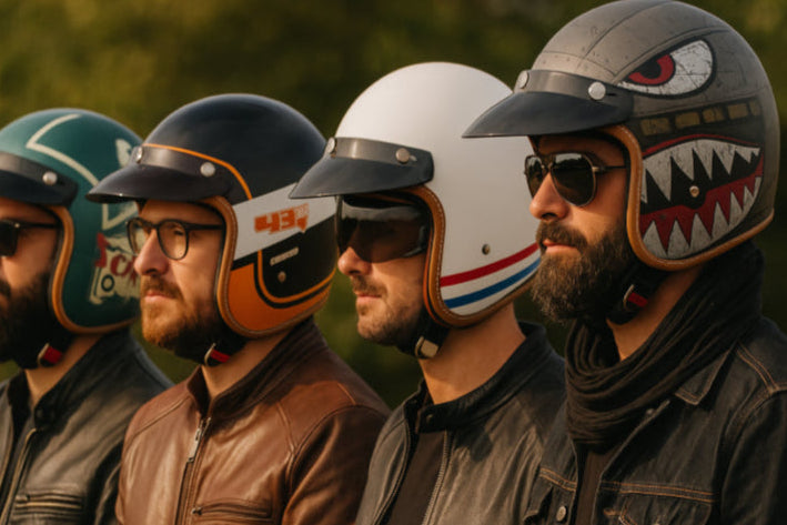 Casque vintage moto amis 4