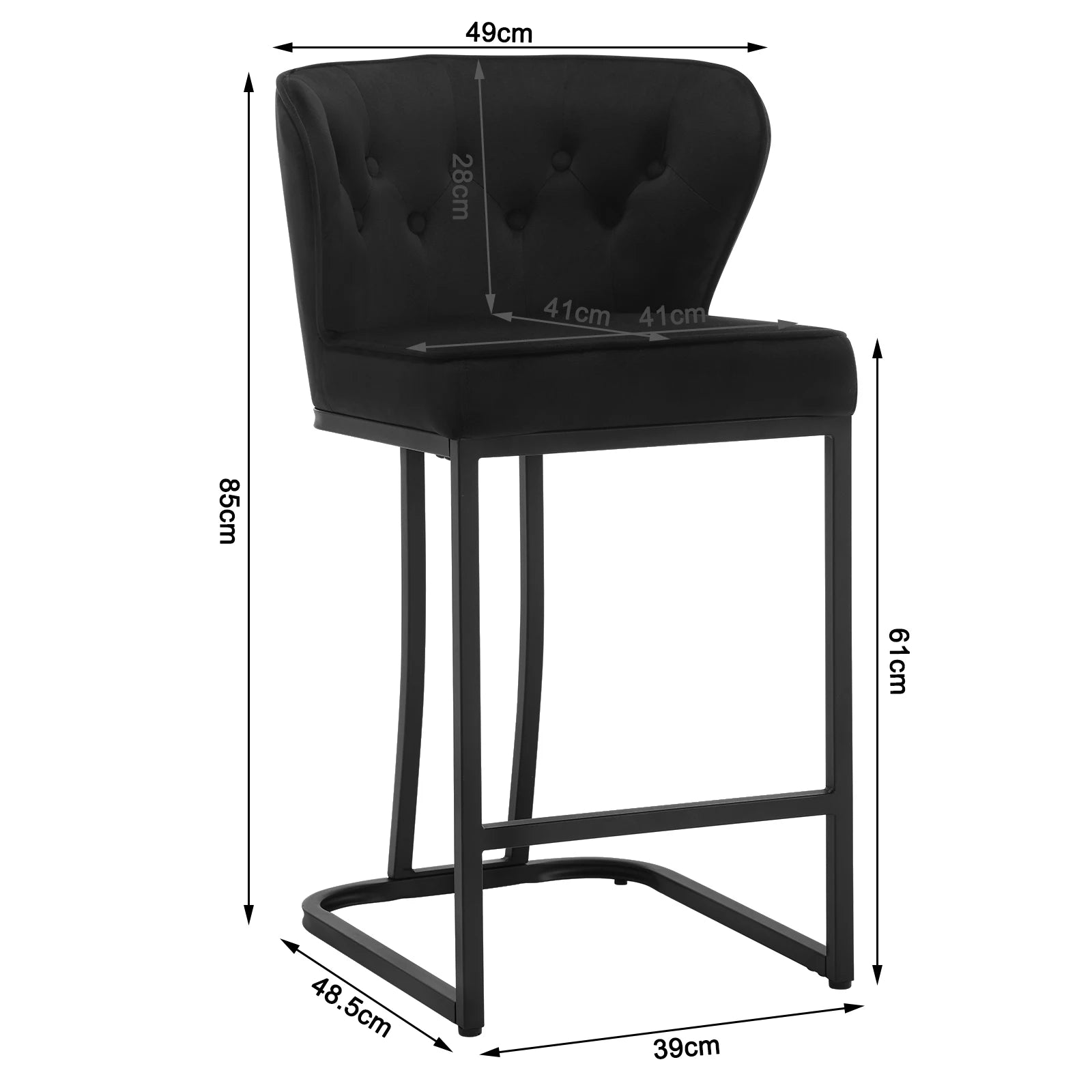 Chaise bistrot taille