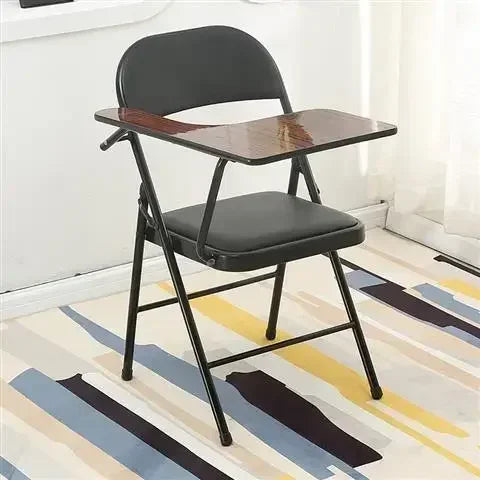 Chaise écolier relié a la table plié gris bois