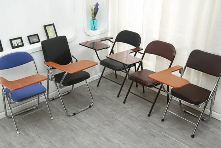 Chaise écolier relié à la table couleurs