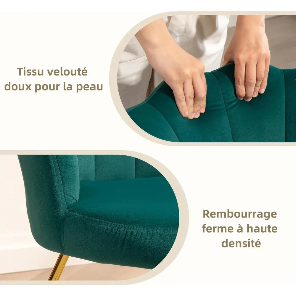 Chaise coquillage vintage tissu