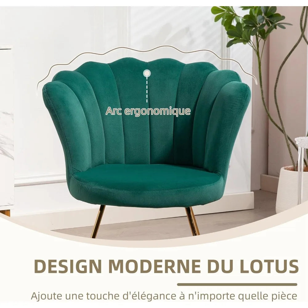 Chaise coquillage vintage vert