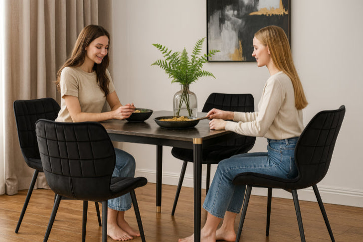 Chaise cuir vintage filles