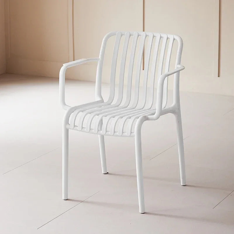 Chaise cuisine vintage blanc accoudoir