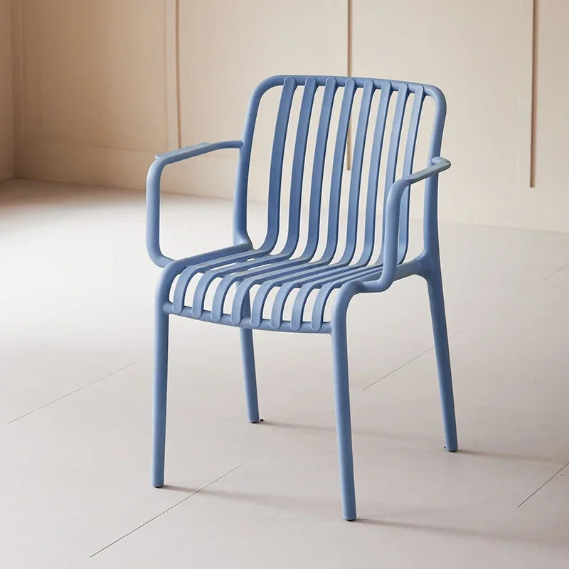 Chaise cuisine vintage bleu accoudoir