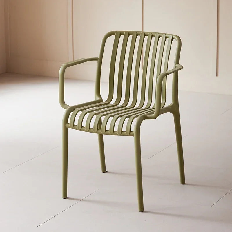 Chaise cuisine vintage vert accoudoir