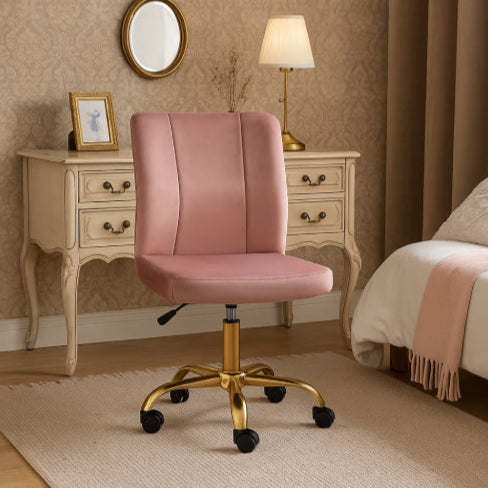 Chaise de bureau ergonomique vintage doré noir