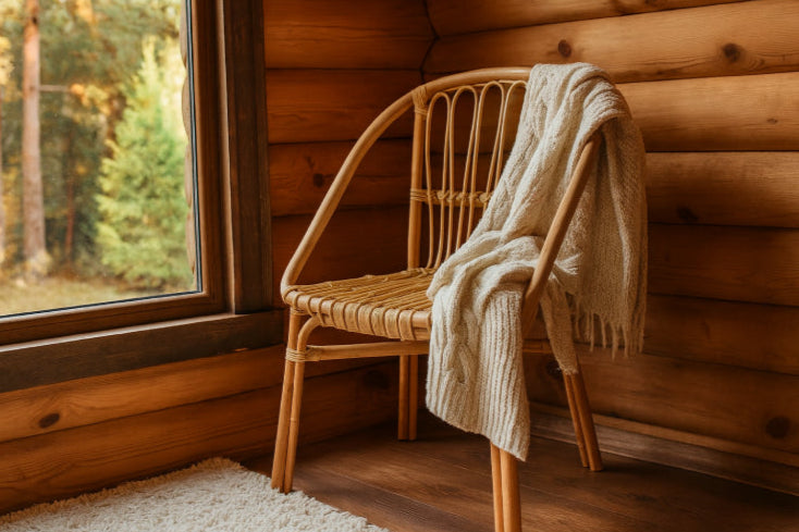 Chaise en rotin Bohème bois