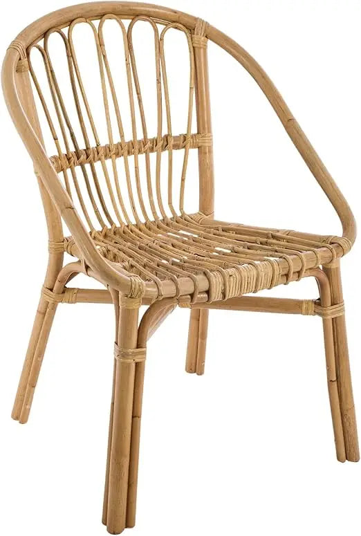 Chaise en rotin Bohème  fond blanc