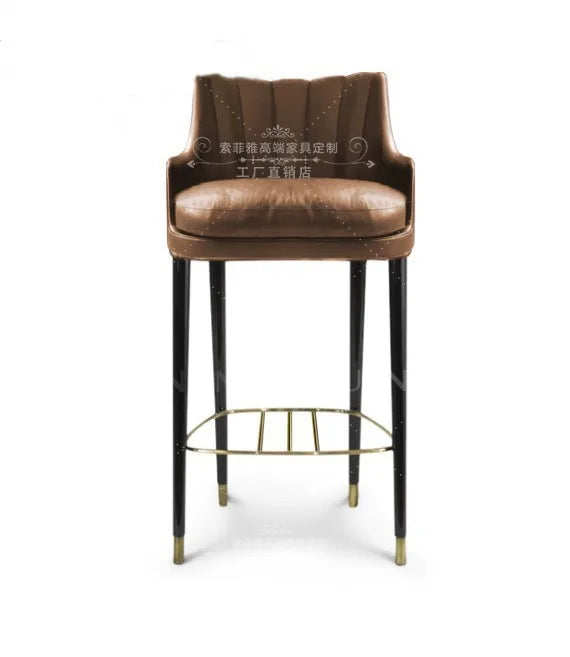 Chaise haute vintage marron