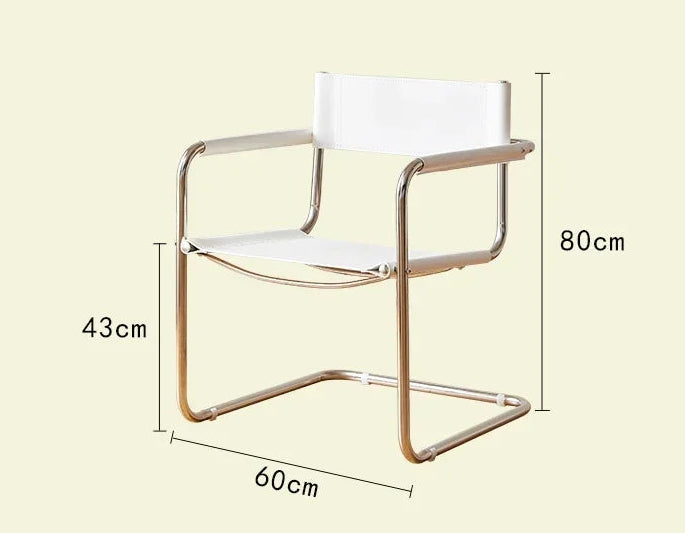 Chaise industriel salon vintage blanc