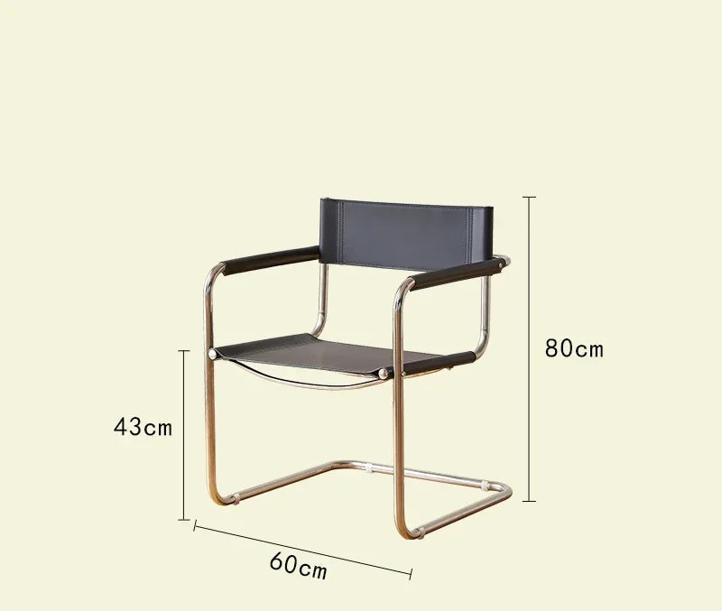 Chaise industriel salon vintage noir