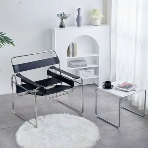 Chaise industrielle vintage salon  blanc
