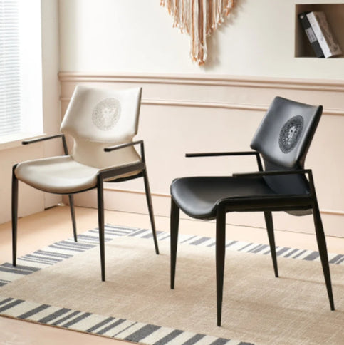 Chaise italienne vintage noir blanc