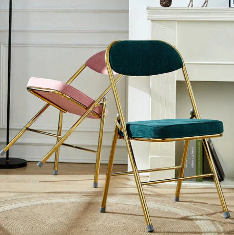 Chaise pliante vintage rose verte