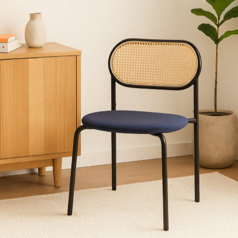 Chaise rétro rotin coin