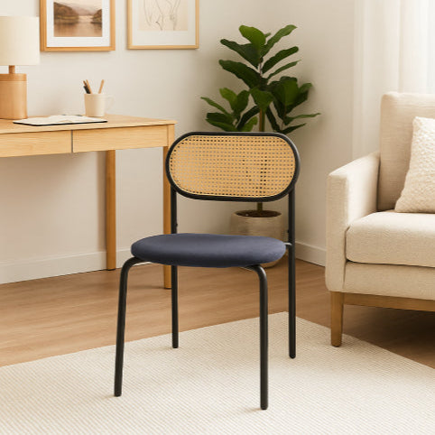 Chaise rétro rotin salon