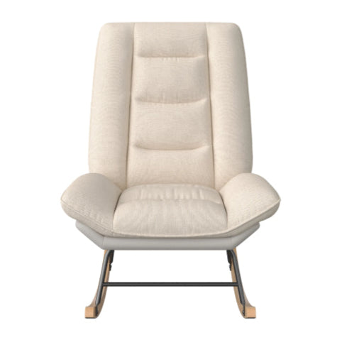 Chaise relaxante à bascule métal lin