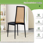 Chaise vintage noir rotin - Vignette | StyleVintage™