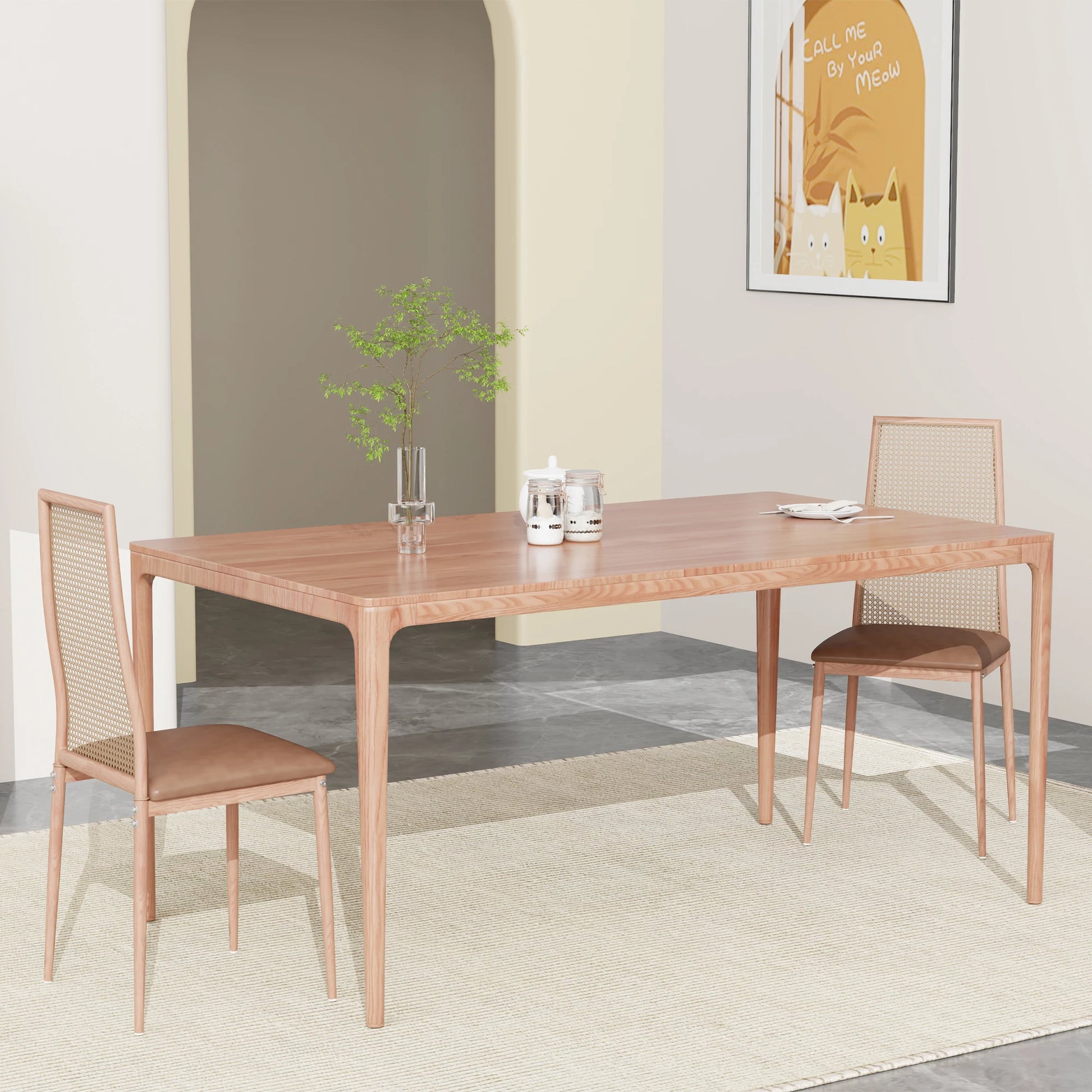 Chaise vintage rotin salle à manger