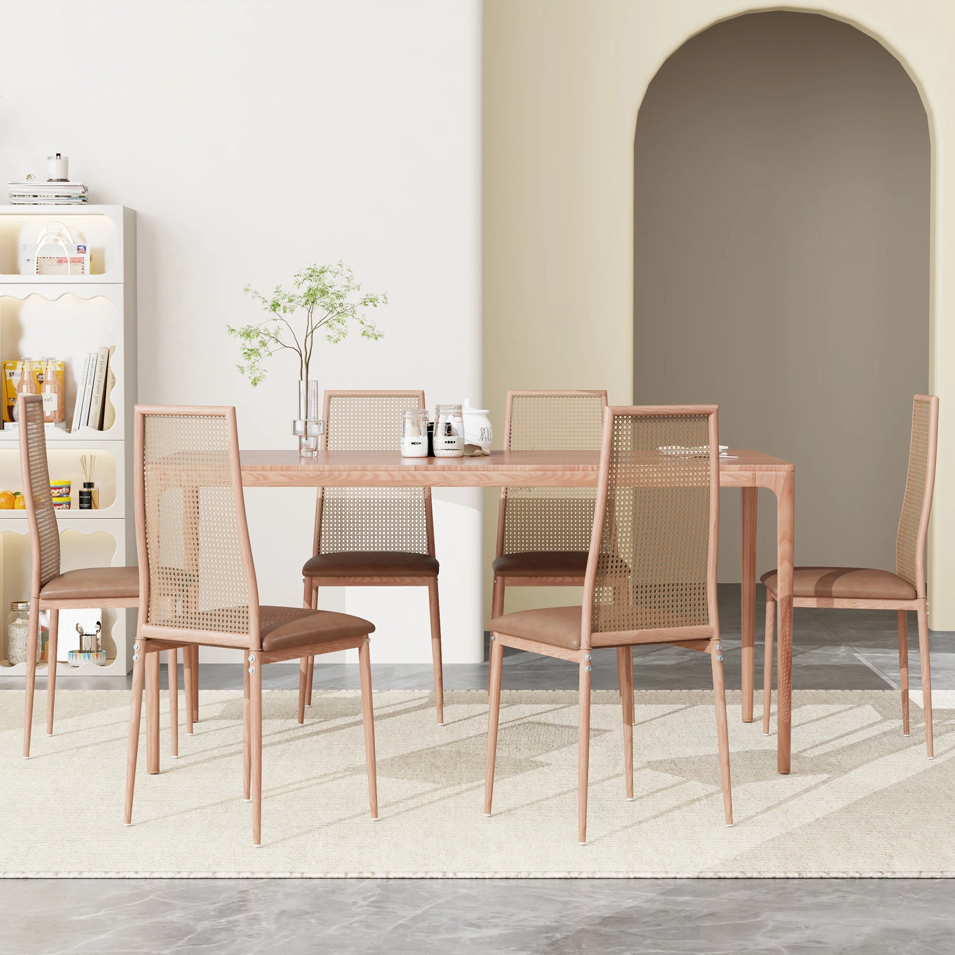 Chaise vintage rotin salle à manger 6