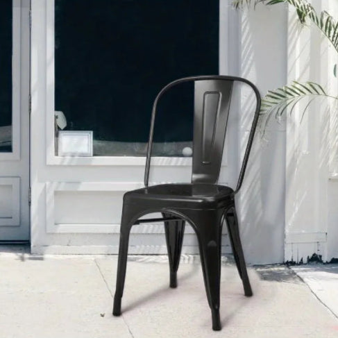 Chaises en métal vintage cartier