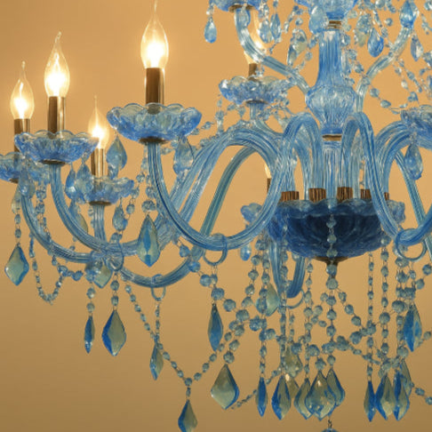 Chandelier Crystal Vintage fond beige