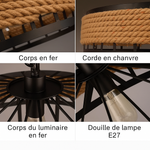 Chandelier industriel vintage nordique - Vignette | StyleVintage™