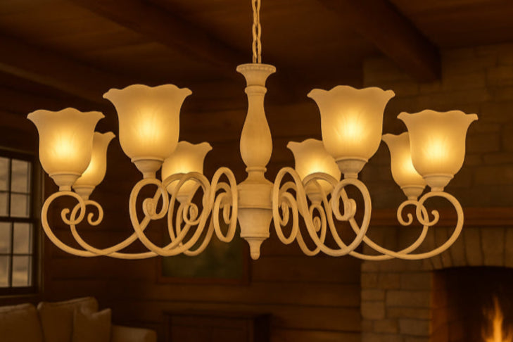 Chandelier lustre vintage  chalet