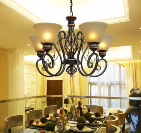 Chandelier lustre vintage table