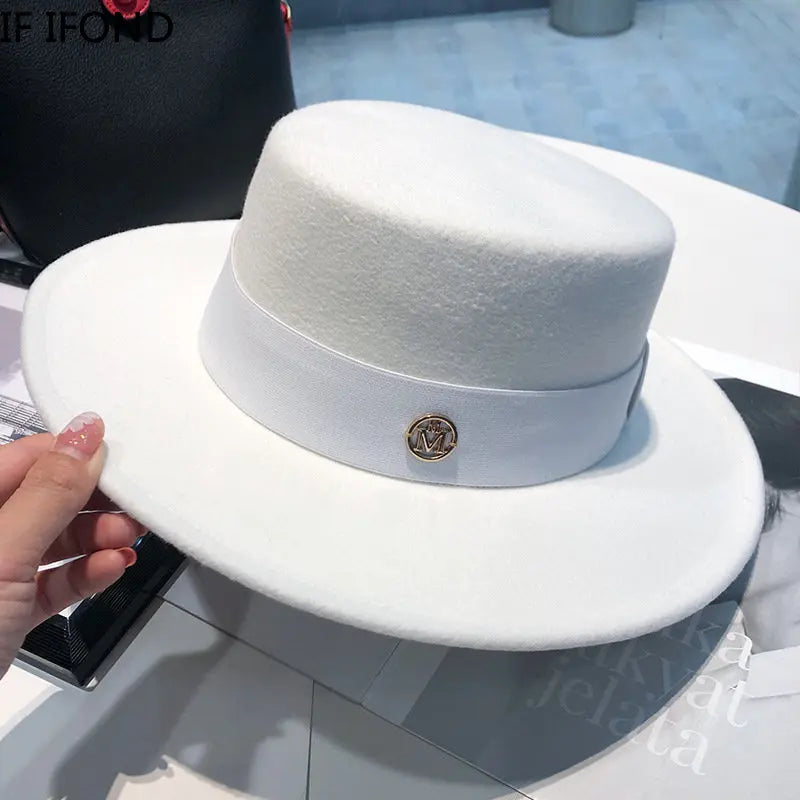 Chapeau femme vintage blanc 2