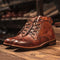 Chaussure moto vintage marron