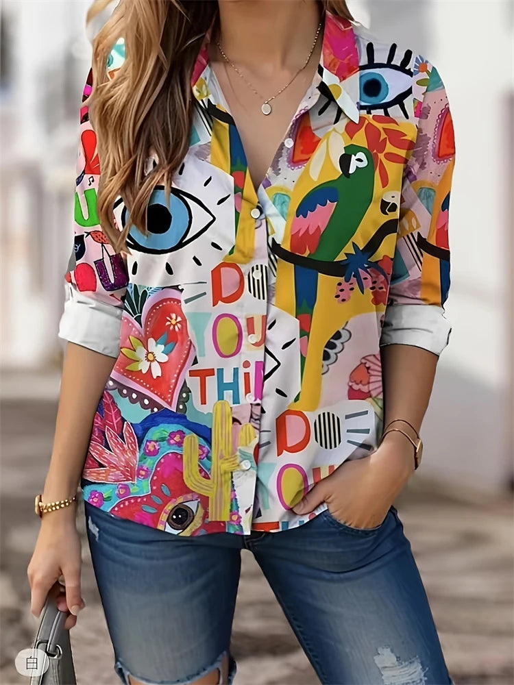 Chemise vintage femme oeil