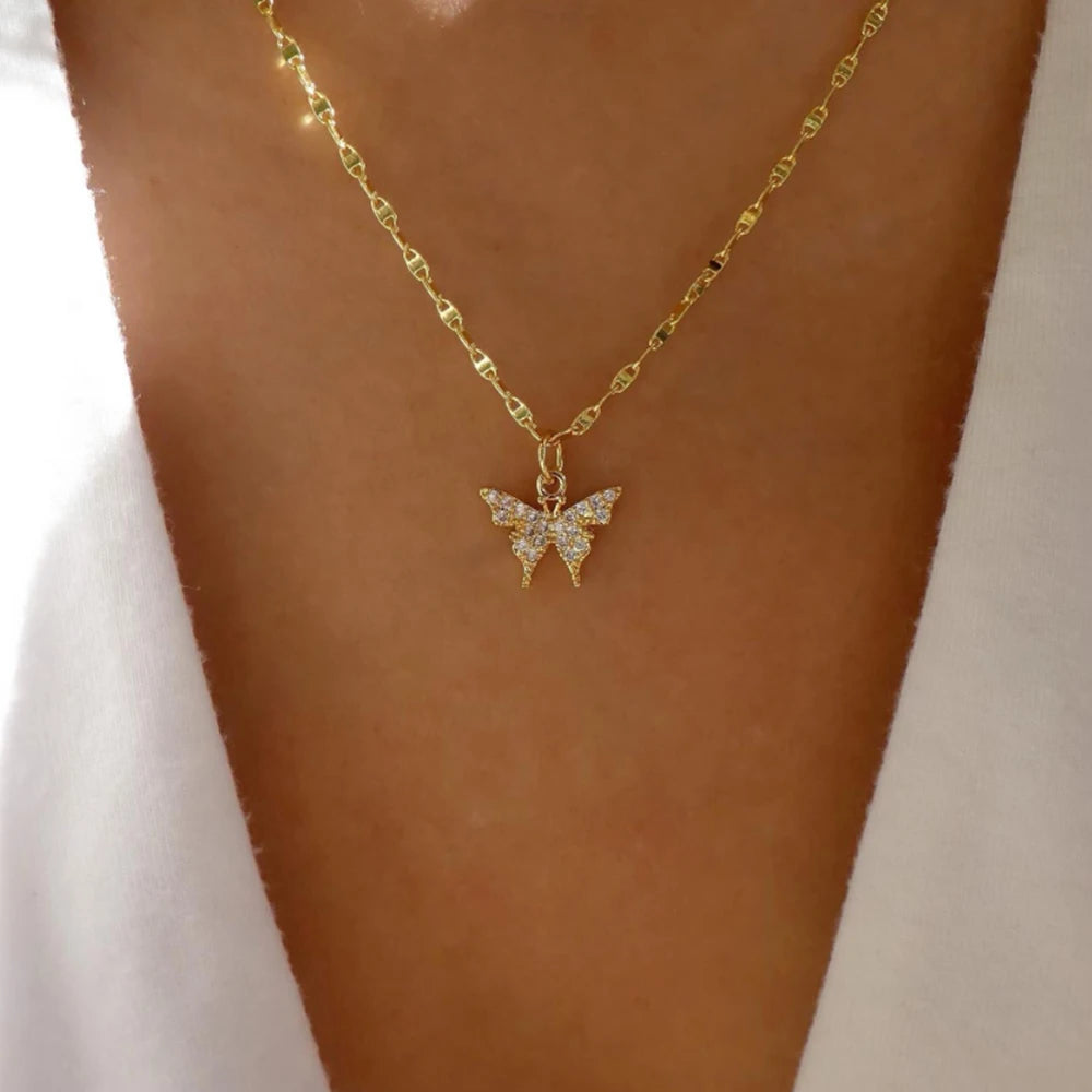 Collier vintage papillon
